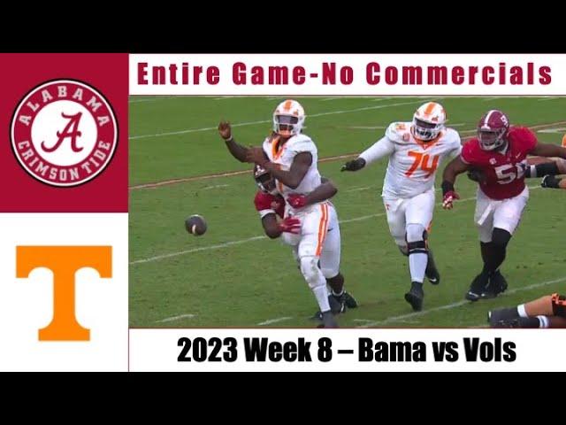 2023 - Crimson Tide vs Volunteers Entire Game, No Commercials