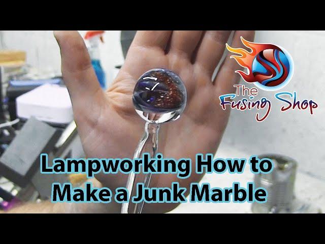 GLASSBLOWING TUTORIAL | The Fusing Shop | How to Make a Junk Marble