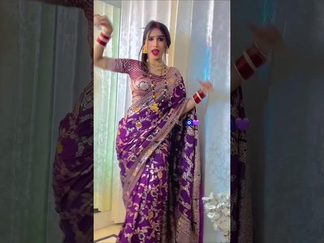 Beautiful purple Banarasi saree | Rohit fashion club