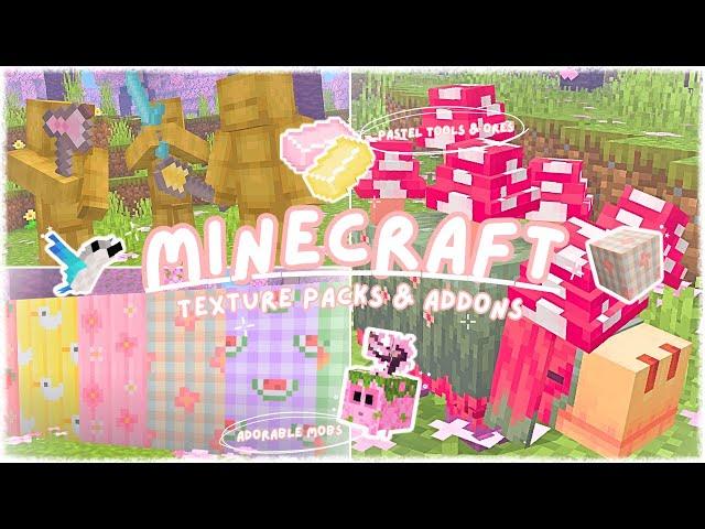 7 NEW Minecraft pe 1.20+ addons/texture packs  (cute birds, fairy allay + much more)