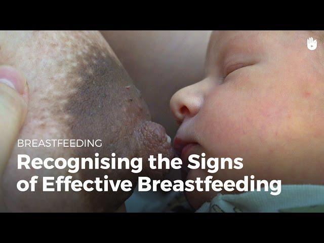 Recognizing the signs of effective breastfeeding | Breastfeeding