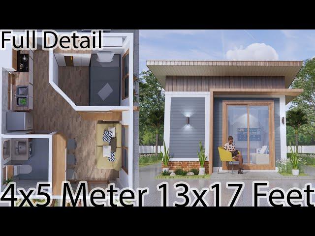 Small House Design 4m x 5m House Design Plan 1 Bedroom 20sqm