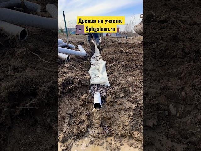 КАК ПРОВЕРИТЬ ДРЕНАЖ НА УЧАСТКЕ #стройка #дача #дом #благоустройство #участок #дренаж #строительство