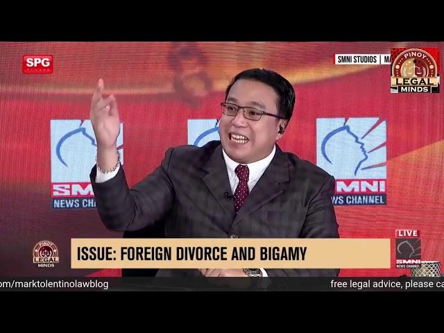 FOREIGN DIVORCE AND BIGAMY explained by Kuya Mark Tolentino