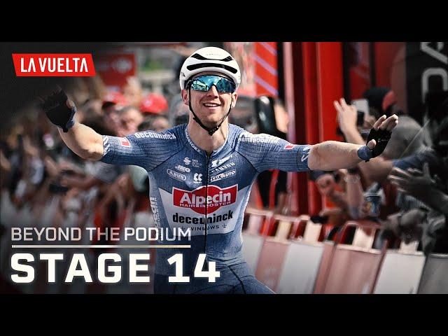 Kaden Groves outsprints Wout van Aert in Vuelta a España Stage 14 | Beyond the Podium | NBC Sports