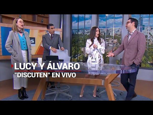 "Cree que se manda sólo", así fue el pleito entre Lucy Bravo y Álvaro López en pleno noticiero