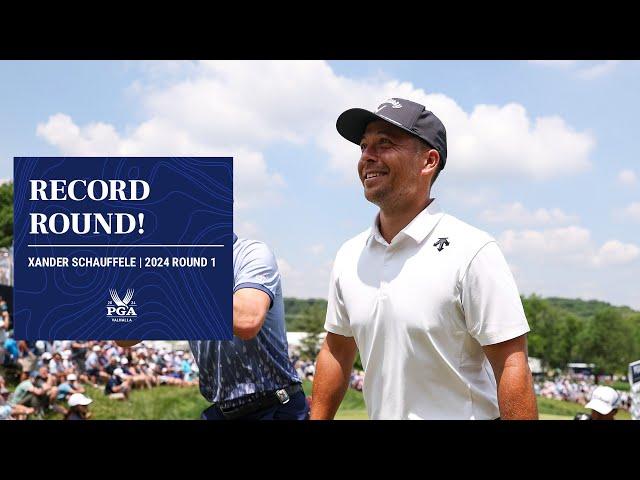 Xander Schauffele Equals Record Major Round (62) with Birdie on Last Hole! | 2024 PGA Championship