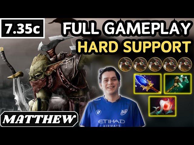 7.35c - Matthew BOUNTY HUNTER Hard Support Gameplay - Dota 2 Full Match Gameplay