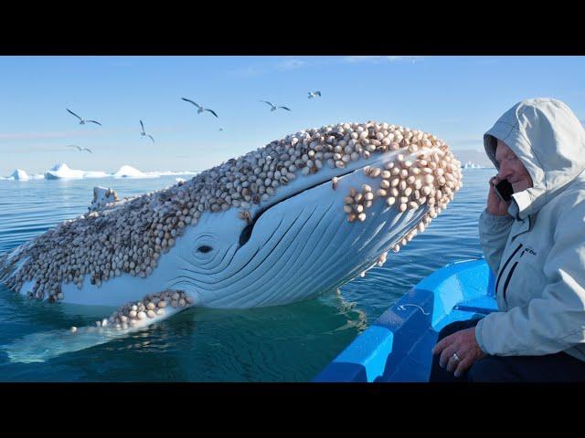 The white whale had parasitic clams on its body and asked the old man to help it