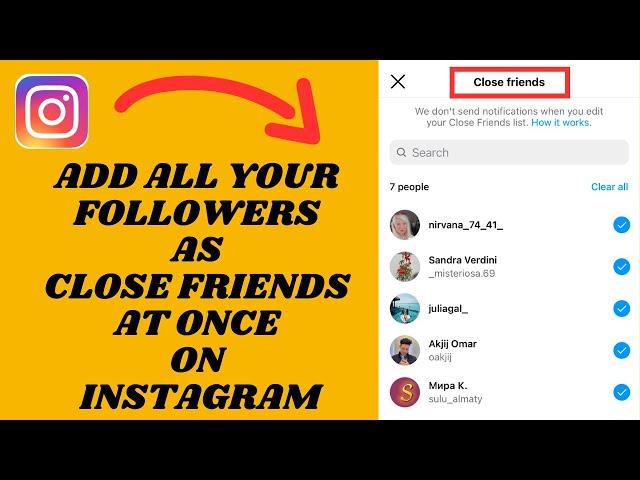 Add All Followers As Close Friends At Once On Instagram