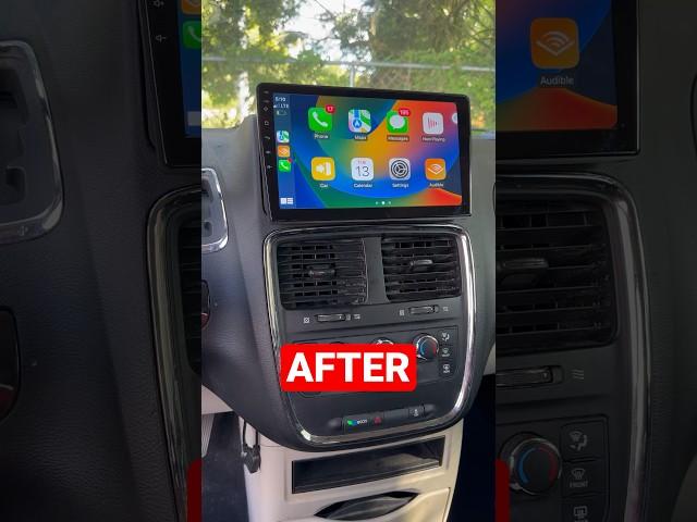 2013 Dodge Caravan 10” Radio Upgrade #applecarplay #dodge #caravan #reels #shorts #short #vanlife