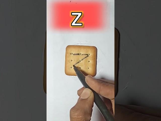 How to draw z in biscuit #art #shorts