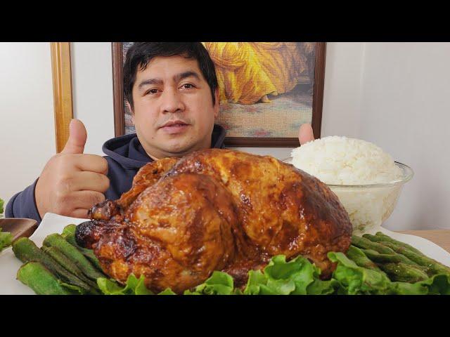 ASMR WHOLE ROTISSERIE CHICKEN MUKBANG | LECHON MANOK | eating show