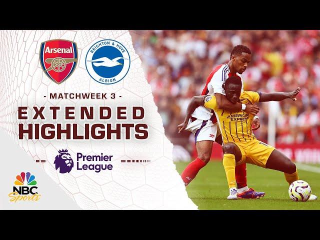 Arsenal v. Brighton | PREMIER LEAGUE HIGHLIGHTS | 8/31/2024 | NBC Sports