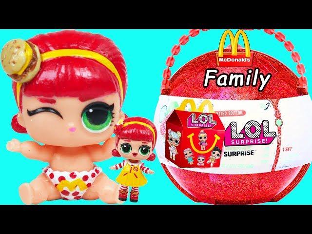 LOL Surprise McDonalds Lil Sister & Happy Meal Toys | Toy Egg Videos