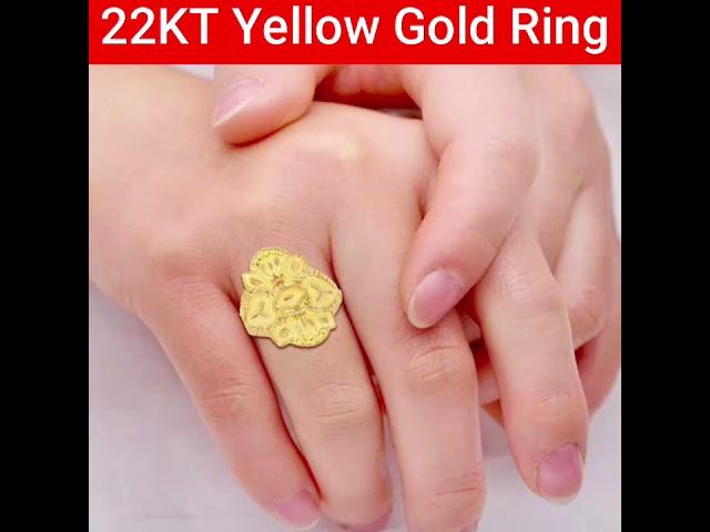 Kalyan Jewelers 22KT Yellow Gold Ring for Women #shorts #nsoni