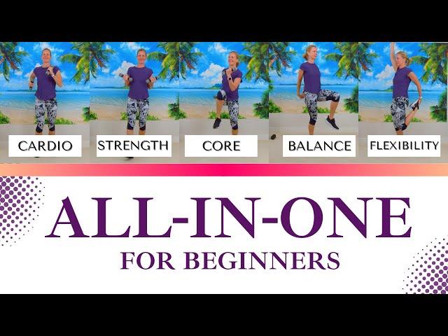 20 min All in One: Cardio, Strength, Balance and Flexibility Workout for Seniors and Beginners