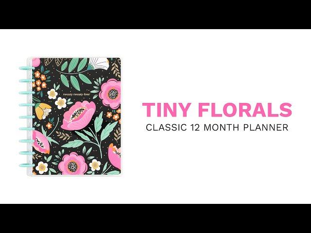 2024 Tiny Florals Happy Planner - Classic Lined Vertical Layout - 12 Months | PPCD12-388