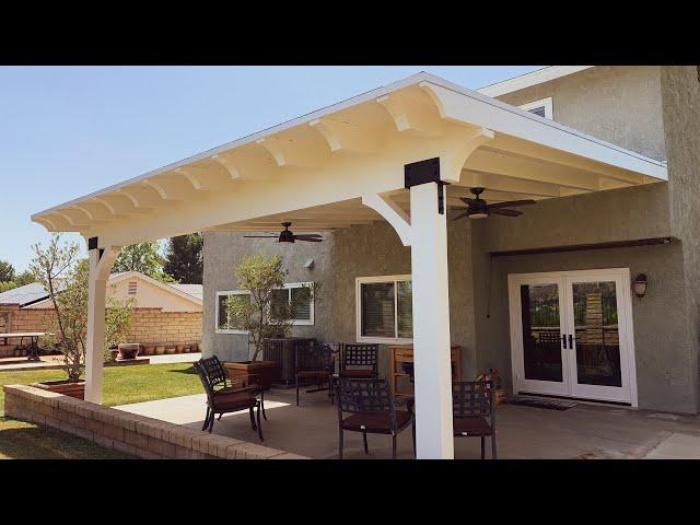 Wood Roofed Patio Cover In Santa Clarita