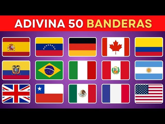 Adivina 50 Banderas del Mundo | Guess 50 flags #español #banderas #quiz