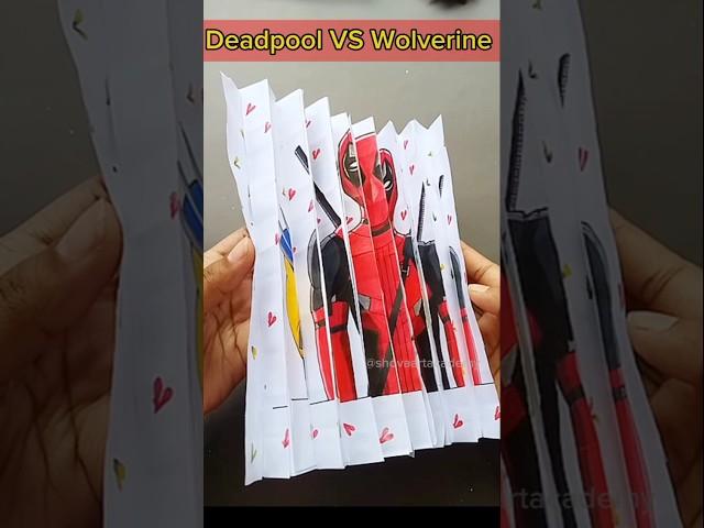 Deadpool VS wolverine with drawing || #deadpool #shorts #drawing #satisfying #wolverine #art