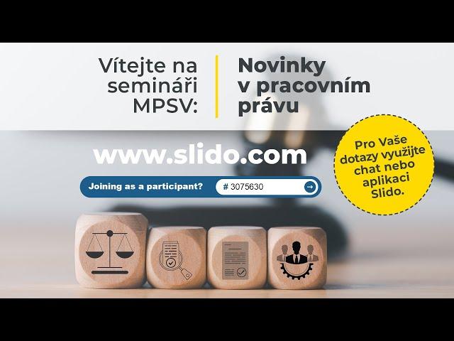 Seminář MPSV k novinkám v pracovním právu