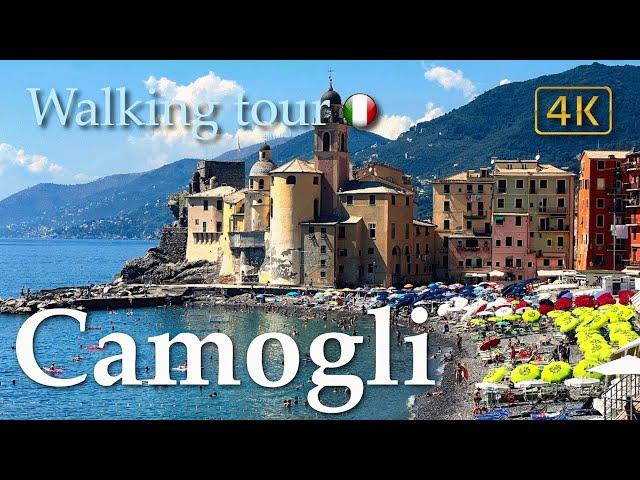 Camogli (Liguria) , Italy【Walking Tour】History in Subtitles - 4K