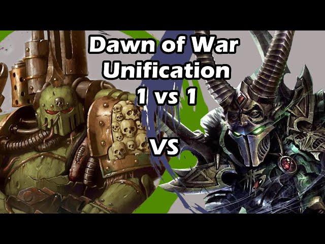 Dawn of War Unification: 1 vs 1 Death Guard (Focus) vs Dark Eldar (Grindan)