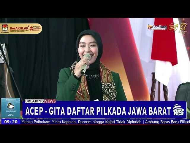 Gitalis Dwi Natarina Saat Daftar Pilkada Jawa Barat 2024