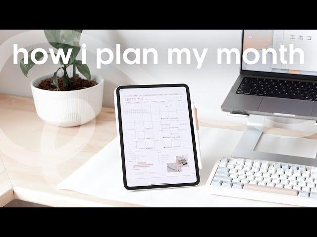 ️️ How I Plan for a new Month | goodnotes 6, free stickers, fav planning apps