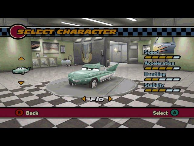 Cars GameCube - Flo Gameplay (Dolphin)