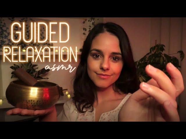 ASMR after a LONG DAY  Guided Meditation for Anxiety Relief w/ Tibetan Bowl
