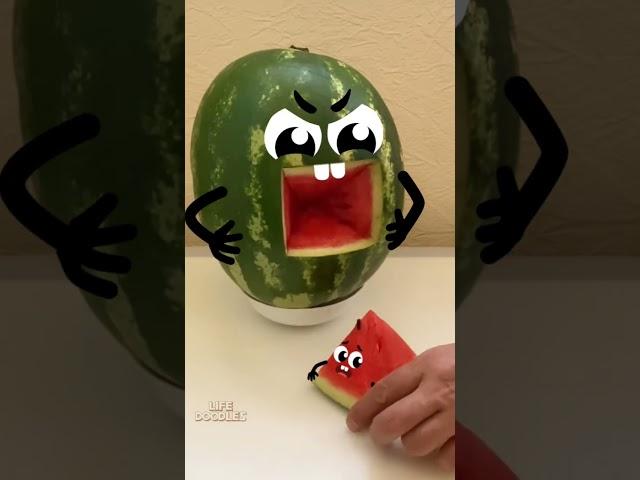 Life Doodles | Watermelon swears  #lifedoodles #doodle #shorts #cartoon #watermelon #doodleart