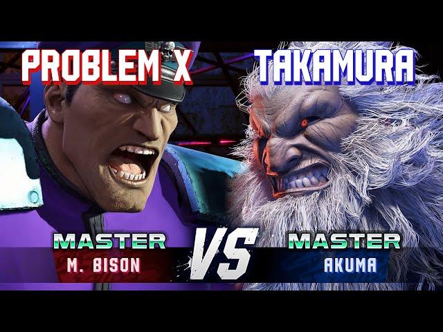 SF6 ▰ PROBLEM X (M.Bison) vs TAKAMURA (Akuma) ▰ High Level Gameplay
