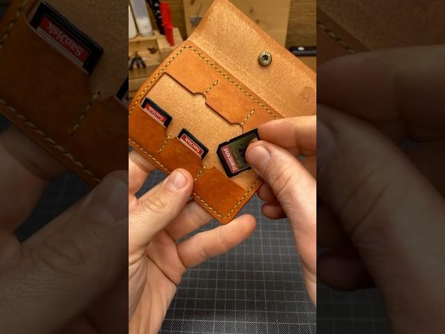 Making leather “SD cards pouch”