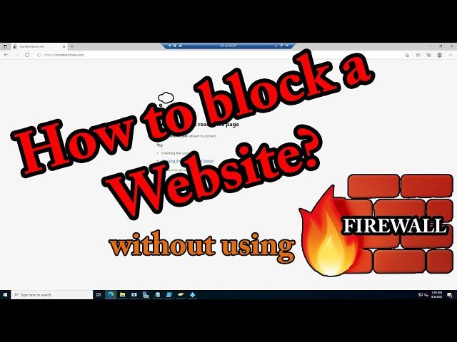 How to BLOCK a Website without using a FIREWALL