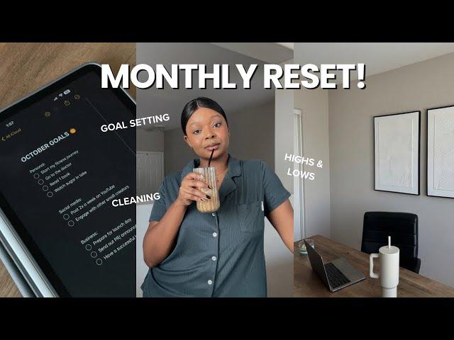 OCTOBER RESET | Goal setting, cleaning & monthly highs/lows