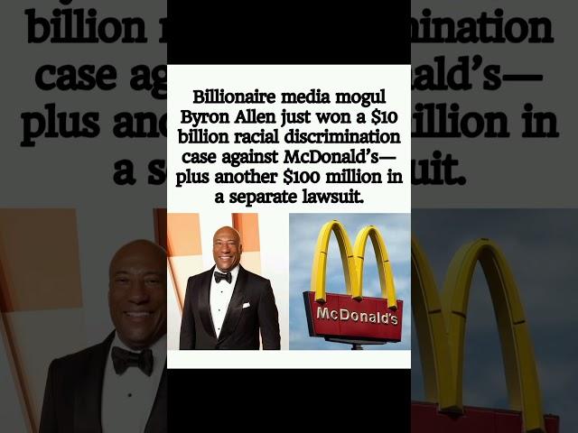  Byron Allen DESTROYS McDonald's: $10 Billion Lawsuit Victory! #mcdonalds#shorts