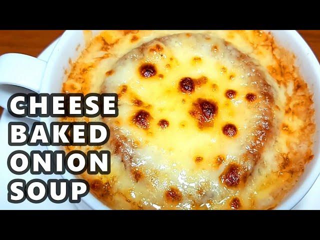 Baked Onion Soup Recipe - French Onion Soup Style