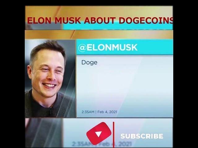 ELON MUSK TWEET ABOUT DOGECOIN #shorts