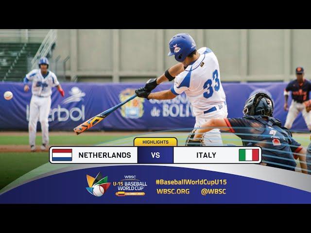 Highlights | Game 34 Netherlands vs Italy | 2024 WBSC U-15 Baseball World Cup