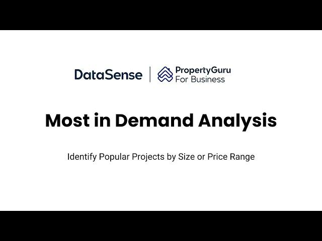 DataSense Tutorial - Most in Demand Analysis