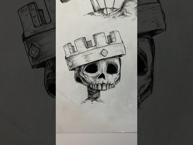 Skeleton King Lore (clash royale) #my #art #drawing