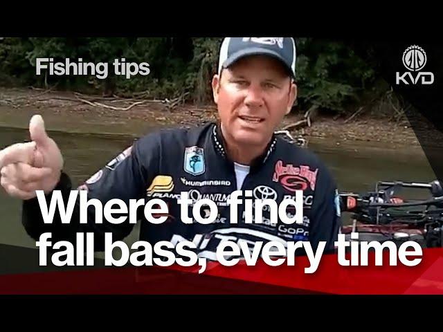 How to locate and catch bass in the fall - what to look for - with Kevin VanDam