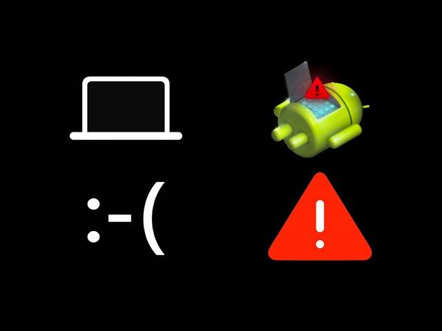 Iconic Smartphone System Errors (iOS, Android, Windows)