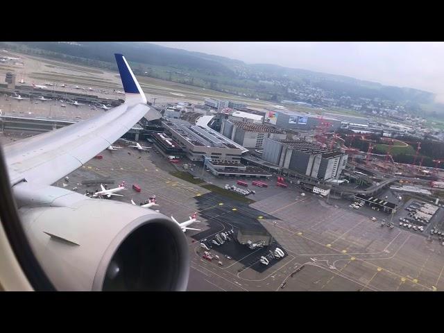 [HD] United 767-300ER HEAVY TAKEOFF from Zurich