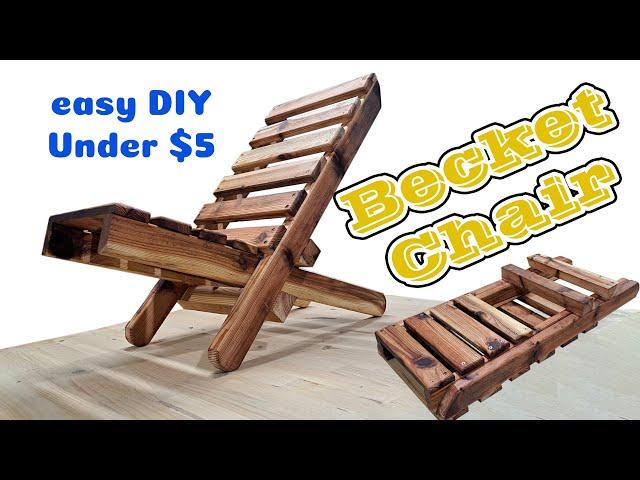 Easy DIY || The Becket Chair: Folding Wood Beach Chair || Minimalism Design