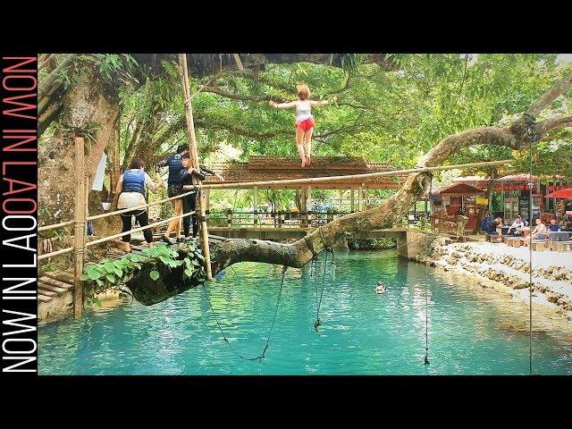 Now in Lao | Vang Vieng's Blue Lagoons 1 2 & 3  The Best Swimming Holes in S.E.Asia with Drone Video