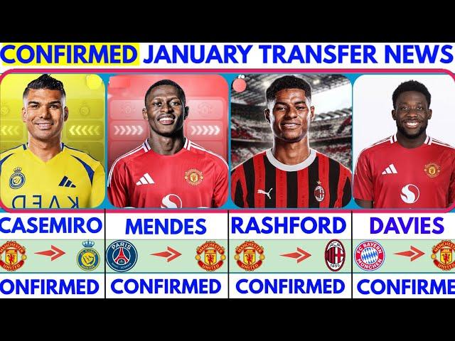 THE LATEST CONFIRMED TRANSFER NEWS AND RUMOURS TRANSFERS 2025|MENDES, CASEMIRO, RASHFORD, DAVIES