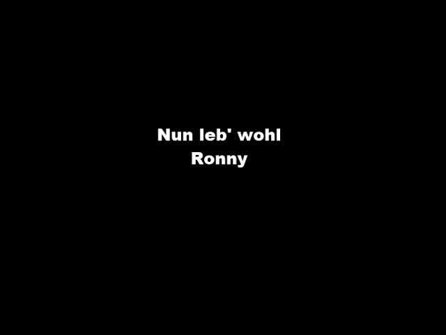 Ronny - Nun leb' wohl, es wär so schön gewesen - (Lyrics)